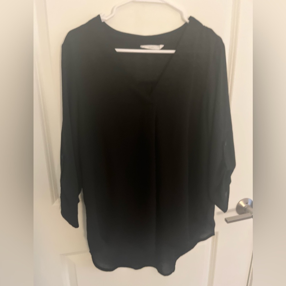 Lush Sheer Black Tunic Top